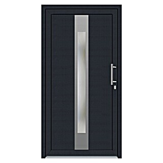 Solid Elements Haustür KF-03 (110 x 210 cm, DIN Anschlag: Rechts, Anthrazit/Weiß)