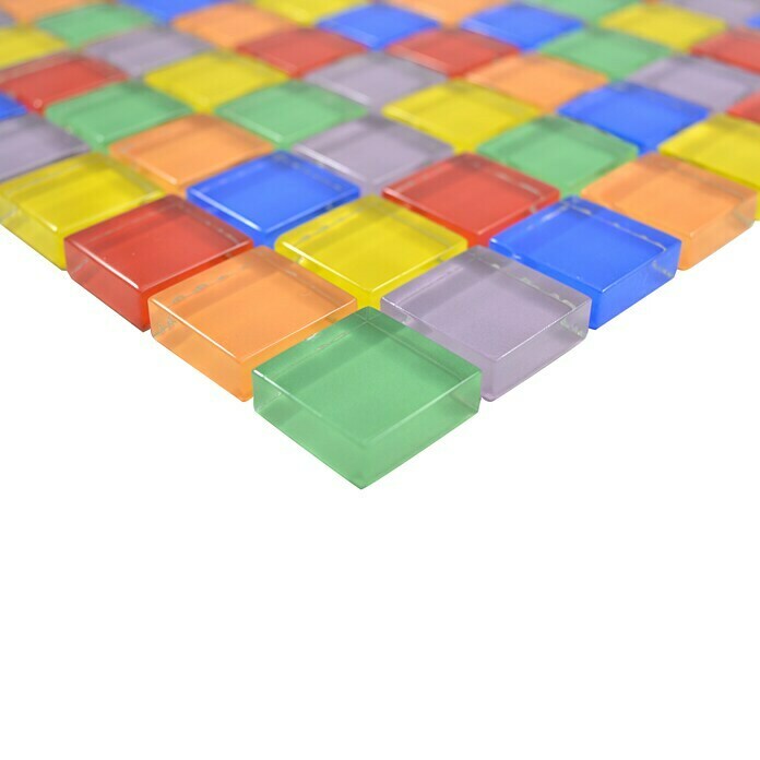 Mosaikfliese Quadrat Crystal XCM 8SE01 (30 x 30 cm, Mehrfarbig, Glänzend)