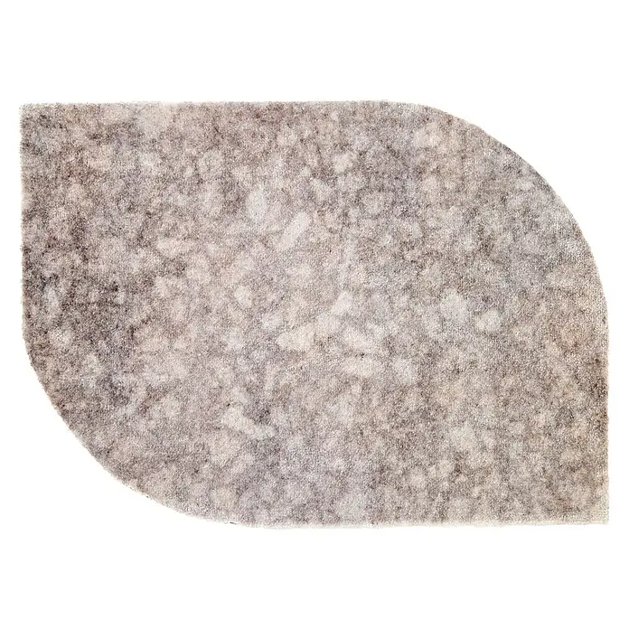 Fußmatte Malibu - 70 x 50 cm, Hellgrau, Material Nutzschicht: 100 % Polyamid, Terrazzo - Melierter hellgrauer Teppichmuster.