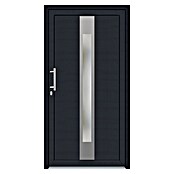 Solid Elements Kunststoffhaustür (110 x 210 cm, DIN Anschlag: Links, Anthrazit/Weiß)