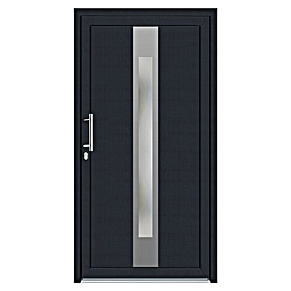 Solid Elements Haustür KF-03 (110 x 210 cm, DIN Anschlag: Links, Anthrazit/Weiß)