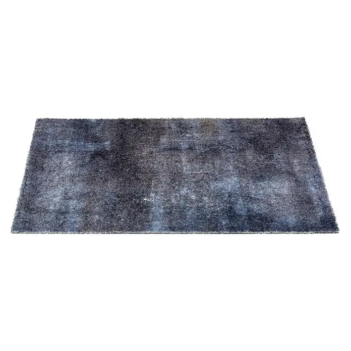 Fußmatte Orlando - 100 x 67 cm, Anthrazit, Material Nutzschicht: 100 % Polyamid, Beton - Rechteckiger, dunkelgrauer Shaggy-Teppich mit strukturierter Used-Optik.