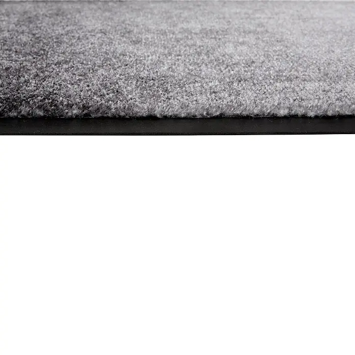 Fußmatte Miami - 100 x 67 cm, Grau, Material Nutzschicht: 100 % Polyamid, Verlauf - Graue strukturierte Matte mit schwarzem Rand.