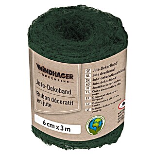 Windhager Jutegewebeband (Grün, L x B: 3 m x 6 cm)