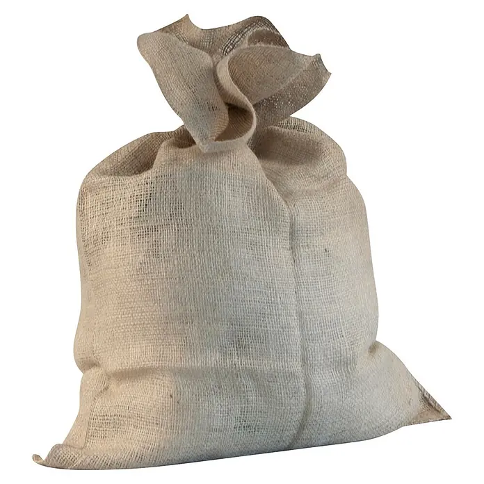 Windhager Gartensack - L x B: 60 x 80 cm, Beige - Ein voller, hellbeiger Jutesack, oben gerafft und zugebunden.