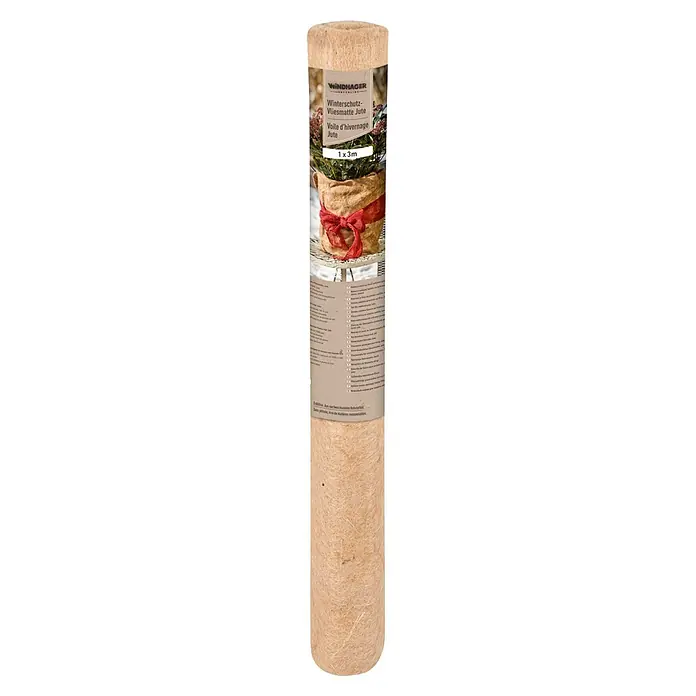 Windhager Jutevliesmatte - B x H: 3 x 1 m, Jutenaturfaser, Beige - Rolle aus natürlicher Jute-Winterschutzvliesmatte.