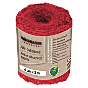 Windhager Jutegewebeband (Rot, L x B: 3 m x 6 cm)