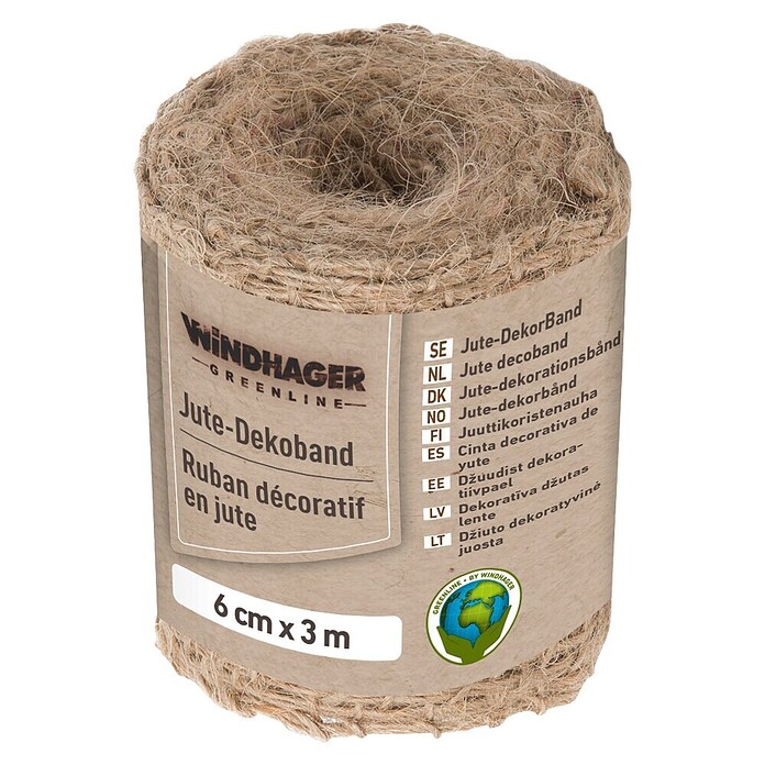 Windhager Jutegewebeband (Natur, L x B: 3 m x 6 cm)