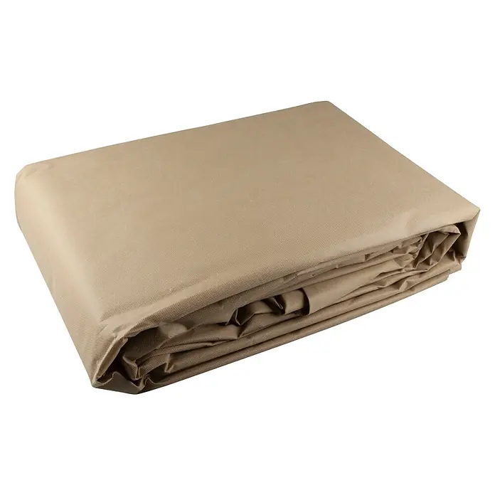 Windhager Winterschutzvlies - L x B: 3,9 x 3,5 m, Beige, 100 g/m² - Gefaltete beige Schutzabdeckung aus gewebtem Stoff.