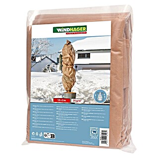 Windhager Winterschutzvlies (L x B: 5 x 1,5 m, Beige, 25 g/m², 1 Stk.)
