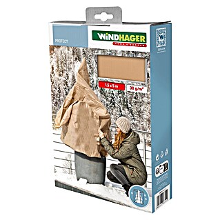 Windhager Winterschutzvlies Protect (L x B: 5 x 1,5 m, Beige, Grammatur: 30 g/m²)