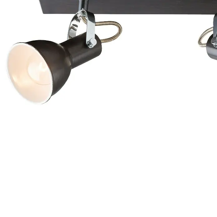 Globo Deckenstrahler Xenia - 80 W, L x B x H: 32 x 12,5 x 14 cm, Blau/Weiß, E14 - Elegante schwarze Deckenleuchte mit verstellbaren Spots für eine individuelle Beleuchtung. Das perfekte Accessoire für jeden Raum.