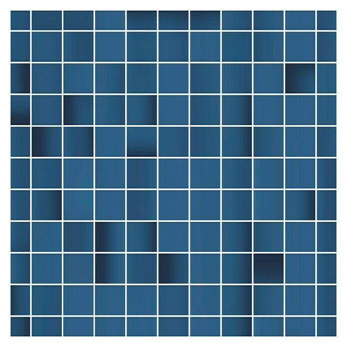 Mosaikfliese (33 x 33 cm, Blau, Glänzend)