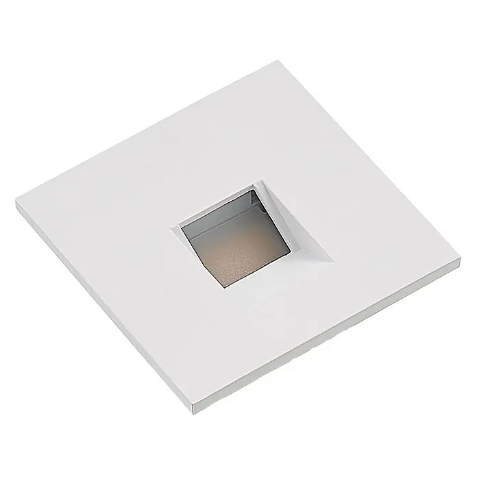 Arcchio Wandleuchte Vexi - weiß / opal - Quadratische weiße Einbauleuchte mit tiefer, quadratischer Lichtöffnung.