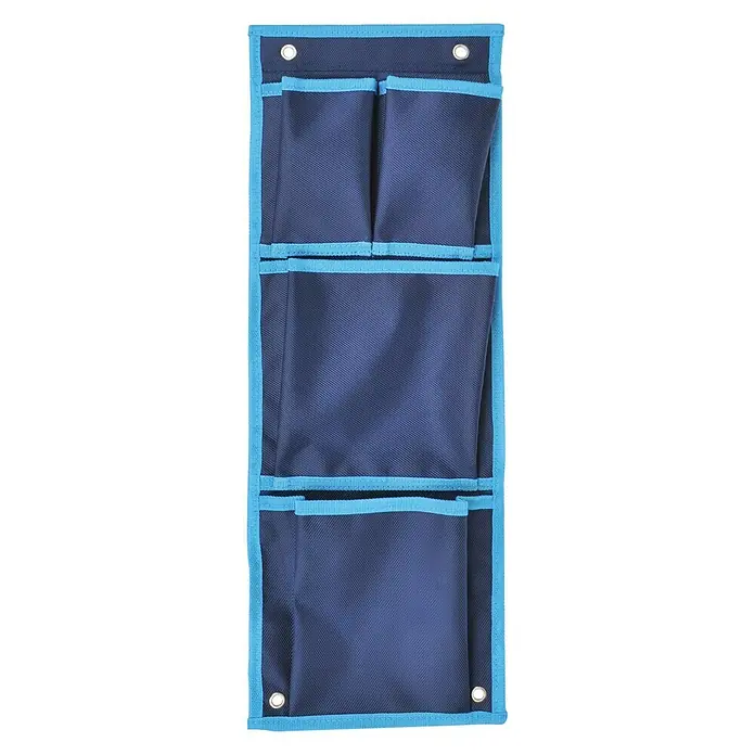 Cartrend Hängetasche - Geeignet für: Wohnmobile, Blau, B x H: 20 x 57 cm - Dieser blaue Hängeorganizer mit mehreren Fächern bietet eine praktische Lösung zur Aufbewahrung von Gegenständen an Türen oder Wänden.