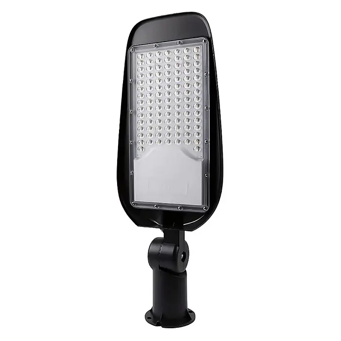 Luxula LED-Wandstrahler LED-Straßenleuchte - 100 W, Schwarz, Neutralweiß - Schwarze LED-Straßenleuchte mit vielen Einzelbirnen und verstellbarer Halterung.