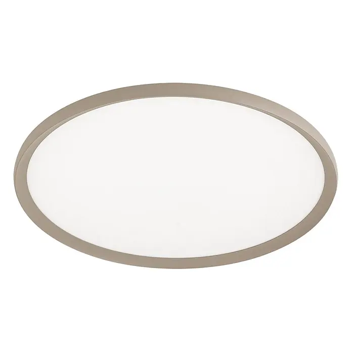 Orion Leuchten LED-Deckenleuchte rund -  - Ovale Deckenleuchte mit mattem beige-grauem Rahmen und weißem Diffusor.