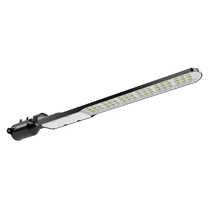 Luxula LED-Wandstrahler LED-Straßenleuchte - 150 W, Schwarz, Neutralweiß - Schwarze LED-Straßenleuchte mit gelb getönten LED-Modulen zur Außenbeleuchtung.