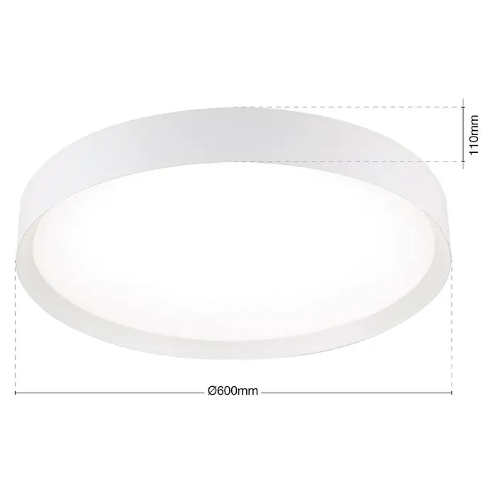 Orion Leuchten LED-Deckenleuchte rund -  - Runde weiße LED-Deckenleuchte, 600mm Durchmesser und 110mm Höhe.