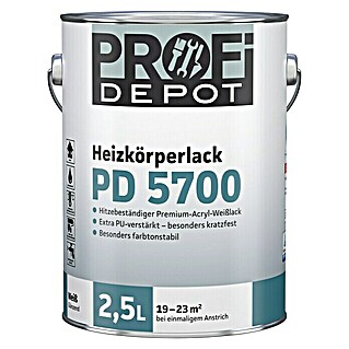Profi Depot PD Heizkörperlack PD 5700 (Weiß, 2.500 ml, Glänzend)