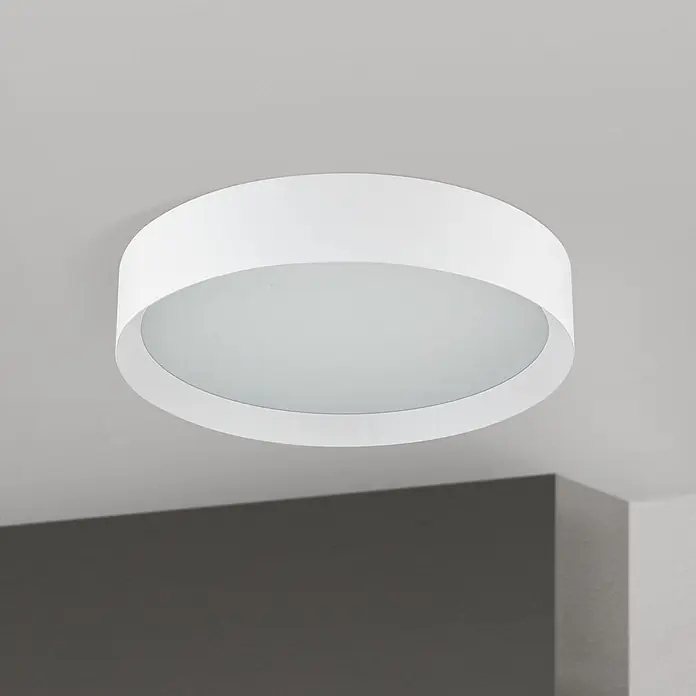 Orion Leuchten LED-Deckenleuchte rund -  - Weiße, runde LED-Deckenleuchte zur Aufputzmontage mit breitem, flachem Design.