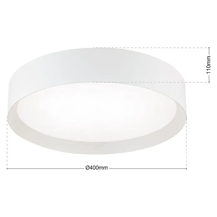 Orion Leuchten LED-Deckenleuchte rund -  - Weiße, runde LED-Deckenleuchte, 400mm Durchmesser, 110mm hoch.