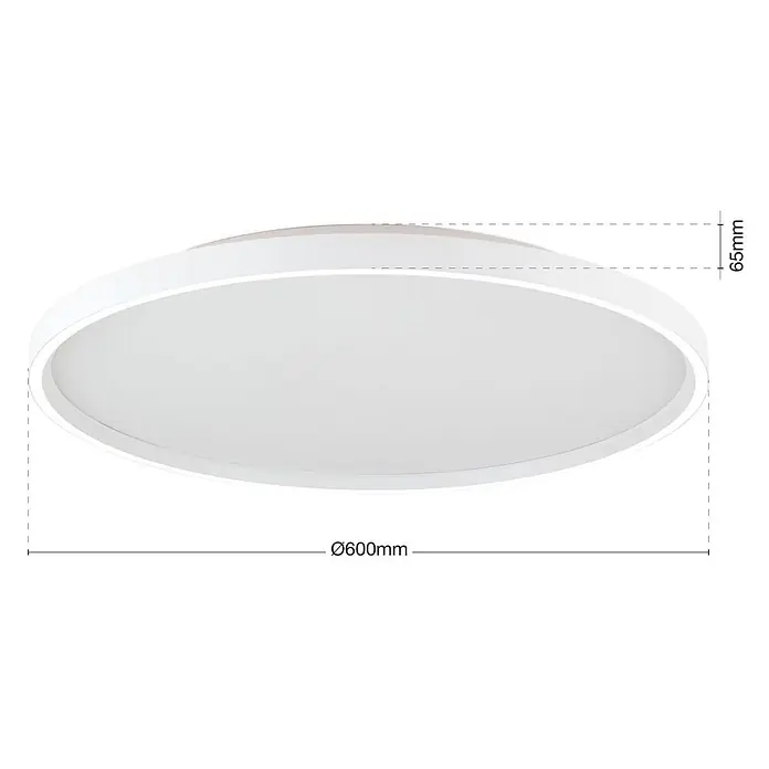 Orion Leuchten LED-Deckenleuchte rund -  - Weiße, runde LED-Deckenleuchte, Ø600mm, 65mm hoch, zur Unterputzmontage.