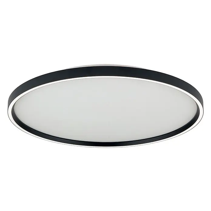 Orion Leuchten LED-Deckenleuchte rund -  - Runde schwarze LED-Deckenleuchte mit weißem Diffusor.