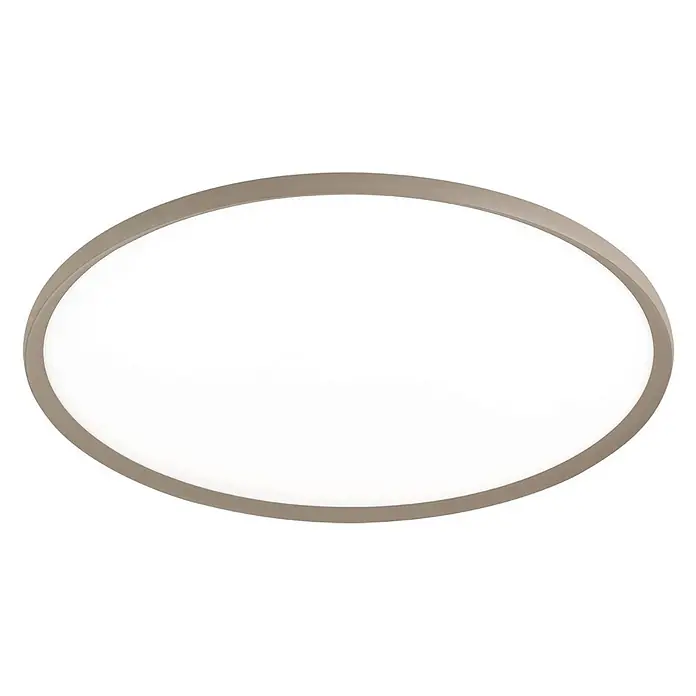 Orion Leuchten LED-Deckenleuchte rund -  - Ovale LED-Deckenleuchte zur Unterputzmontage mit mattem Taupe-Rahmen und weißem Diffusor.