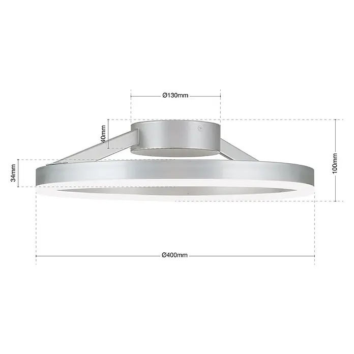 Orion Leuchten LED-Deckenleuchte rund -  - Runde silberne LED-Deckenleuchte.