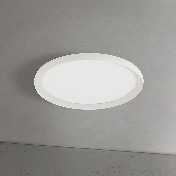 Orion Leuchten LED-Deckenleuchte rund -  - Weiße ovale Anbauleuchte.