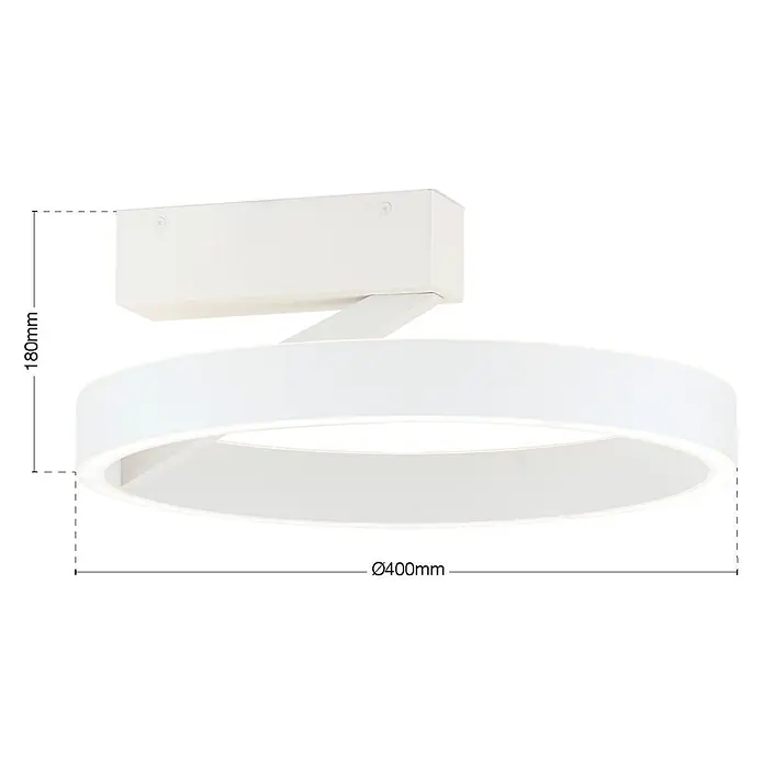 Orion Leuchten LED-Deckenleuchte rund -  - Weiße runde LED-Deckenleuchte mit Maßen Ø400mm und 180mm Höhe.