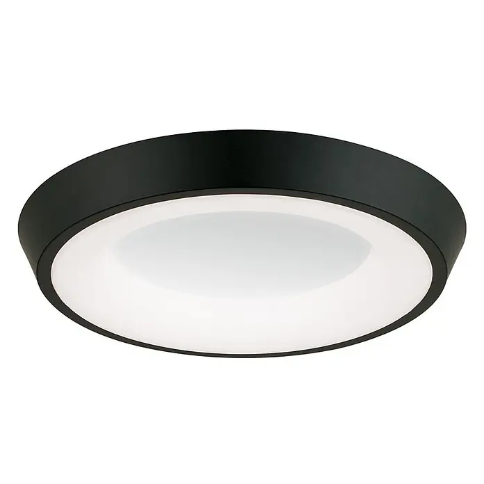Orion Leuchten LED-Deckenleuchte rund -  - Runde schwarze LED-Deckenleuchte mit weißem Diffusor.
