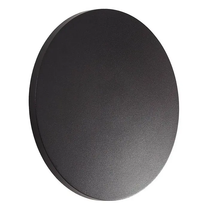 Lindby Außenwandleuchte Selinel - 5,3 x 23 x 23 cm, schwarz, schwarz, IP65 - Runde schwarze, mattierte Decken- oder Wandleuchte.