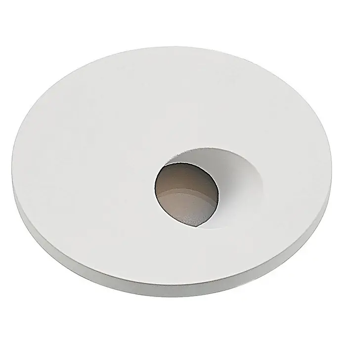 Arcchio Wandleuchte Vexi - L x B x H: 7,5 x 7,5 x 4,06 cm, weiß / opal - Rundes, mattweißes Einbau-LED-Licht mit außermittiger, dunkler, konischer Öffnung.