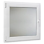 PVC prozor bez kvake  (60 x 60 cm, Smjer otvaranja: Lijevo, Bijela, Ugradbena dubina: 70 mm, Satinirano staklo) | BAUHAUS