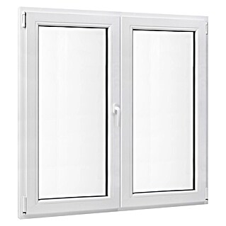 PVC prozor bez kvake (100 x 100 cm, Smjer otvaranja: Lijevo/desno, Bijela, Ugradbena dubina: 70 mm)