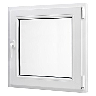 PVC prozor bez kvake (50 x 50 cm, Smjer otvaranja: Desno, Bijela, Ugradbena dubina: 70 mm)