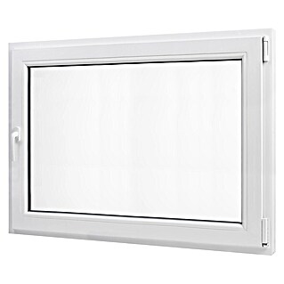 PVC prozor bez kvake (80 x 60 cm, Smjer otvaranja: Desno, Bijela, Ugradbena dubina: 70 mm)