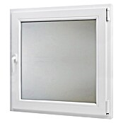 PVC prozor bez kvake  (60 x 60 cm, Smjer otvaranja: Desno, Bijela, Ugradbena dubina: 70 mm, Satinirano staklo) | BAUHAUS
