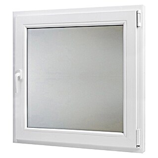 PVC prozor bez kvake (60 x 60 cm, Smjer otvaranja: Desno, Bijela, Ugradbena dubina: 70 mm, Satinirano staklo)