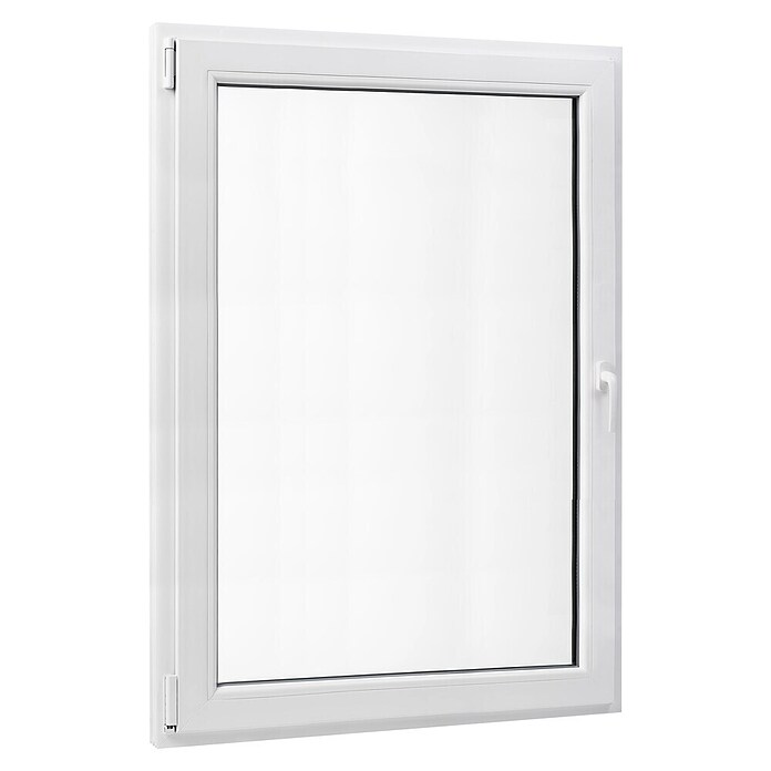 PVC prozor bez kvake  (80 x 120 cm, Smjer otvaranja: Lijevo, Bijela, Ugradbena dubina: 70 mm) | BAUHAUS