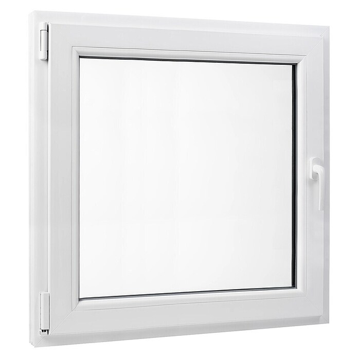 PVC prozor bez kvake  (60 x 60 cm, Smjer otvaranja: Lijevo, Bijela, Ugradbena dubina: 70 mm) | BAUHAUS