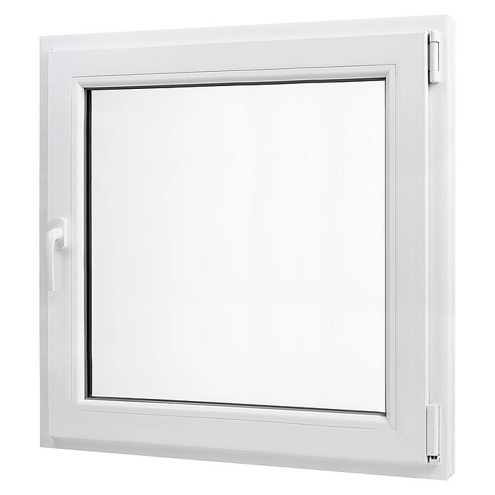 PVC prozor bez kvake  (60 x 60 cm, Smjer otvaranja: Desno, Bijela, Ugradbena dubina: 70 mm) | BAUHAUS