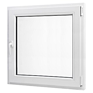 PVC prozor bez kvake (60 x 60 cm, Smjer otvaranja: Desno, Bijela, Ugradbena dubina: 70 mm)