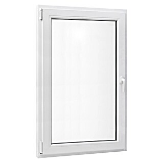 PVC prozor bez kvake (60 x 90 cm, Smjer otvaranja: Lijevo, Bijela, Ugradbena dubina: 70 mm)