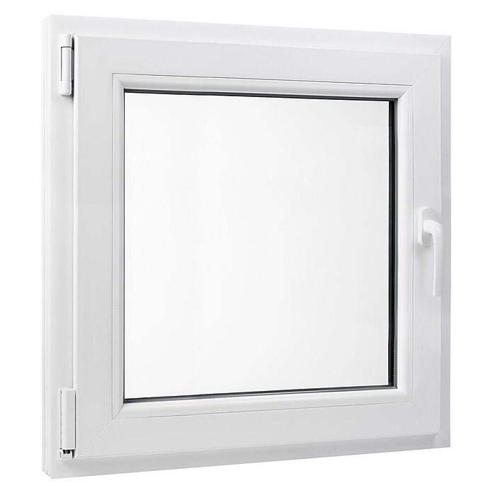 PVC prozor bez kvake  (50 x 50 cm, Smjer otvaranja: Lijevo, Bijela, Ugradbena dubina: 70 mm) | BAUHAUS