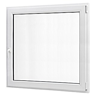 PVC prozor bez kvake (100 x 100 cm, Smjer otvaranja: Desno, Bijela, Ugradbena dubina: 70 mm)