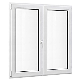 PVC prozor bez kvake (100 x 120 mm, Smjer otvaranja: Lijevo/desno, Bijela, Ugradbena dubina: 70 mm)