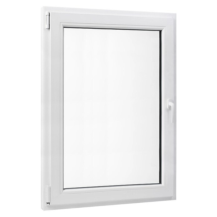 PVC prozor bez kvake  (60 x 80 cm, Smjer otvaranja: Lijevo, Bijela, Ugradbena dubina: 70 mm) | BAUHAUS